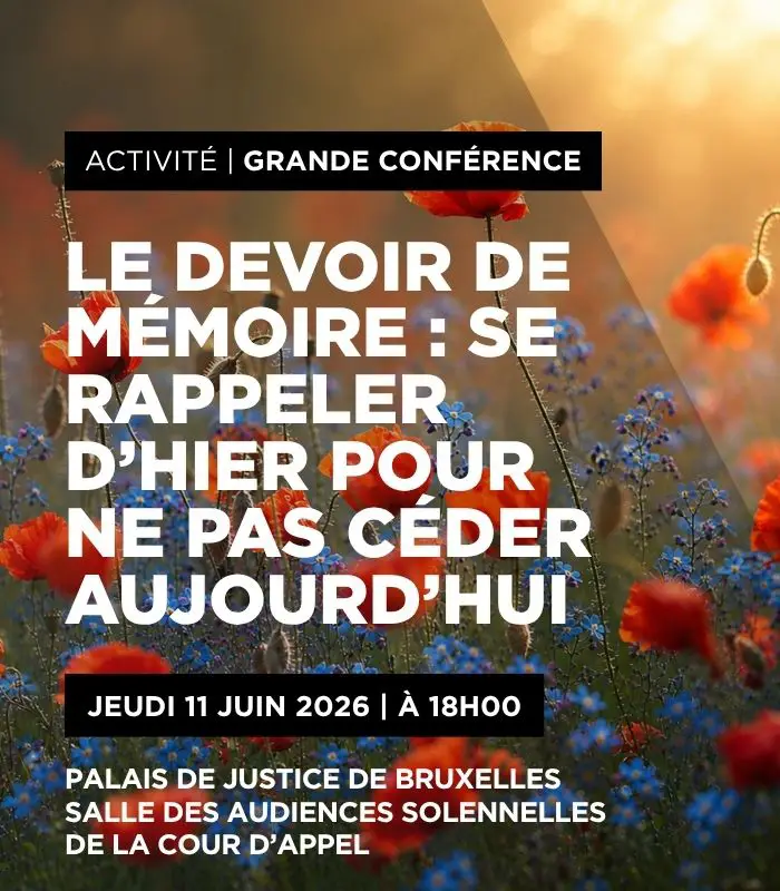 Grande conférence : Le devoir de mémoire : se rappeler d’hier pour ne pas céder aujourd’hui
