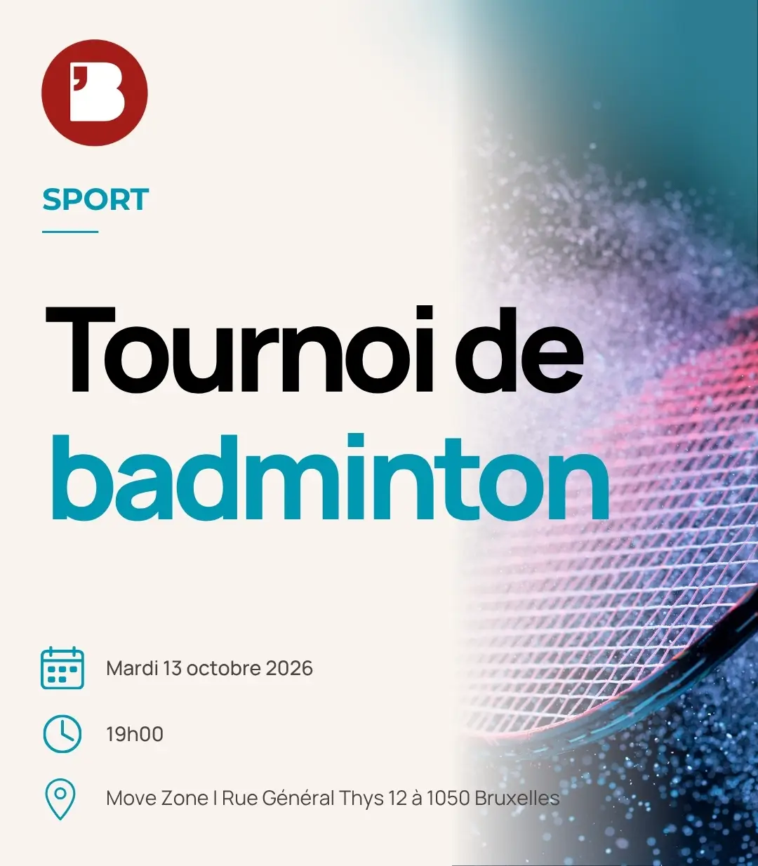 Tournoi de badminton