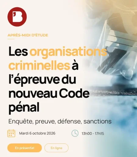 Les organisations criminelles à l’épreuve du nouveau Code pénal